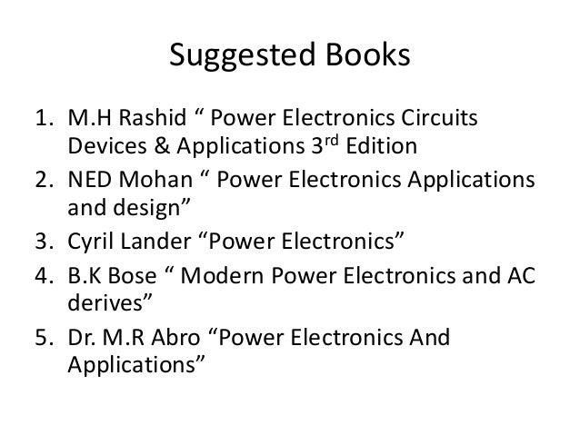 power electronics by rashid 3rd edition free pdf